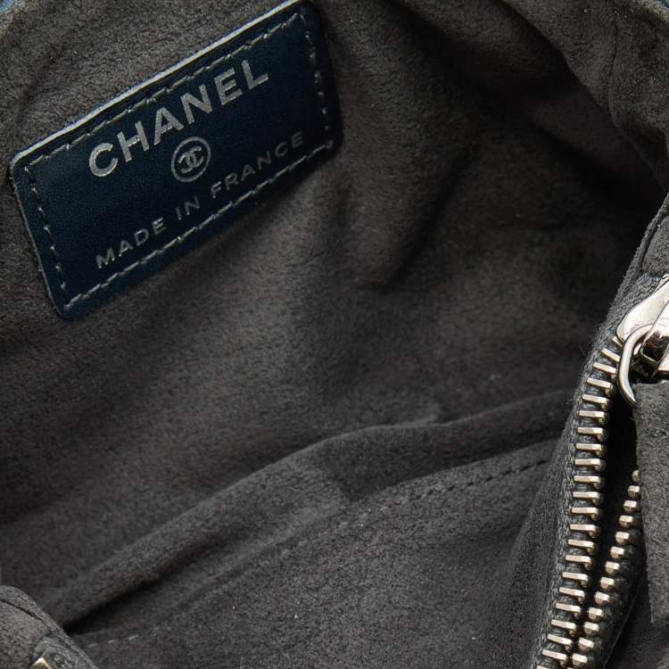 Pre Owned Chanel Blue Quilted Leather Reissue CC Phone Pouch