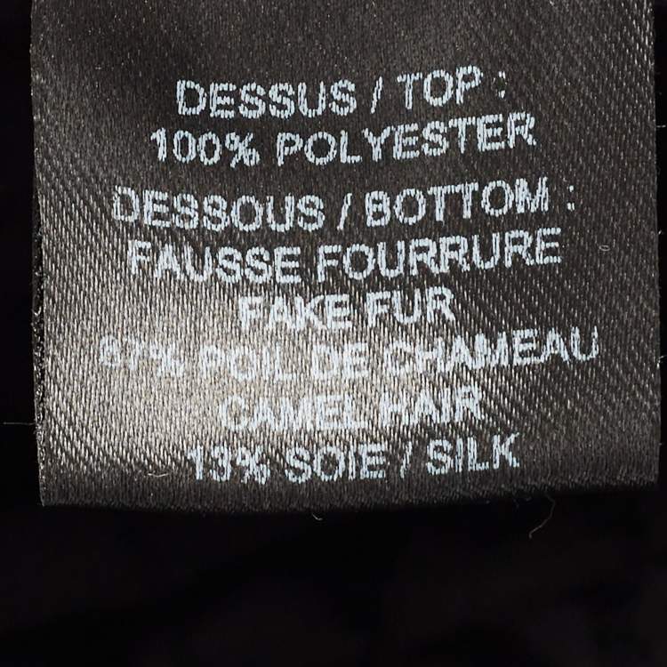 Pre Owned Chanel Black Quilted Coco Neige Trapper Hat M