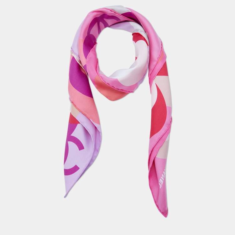 Chanel Silk Cashmere Scarf  Rosy Pink  SuZain Hijabs