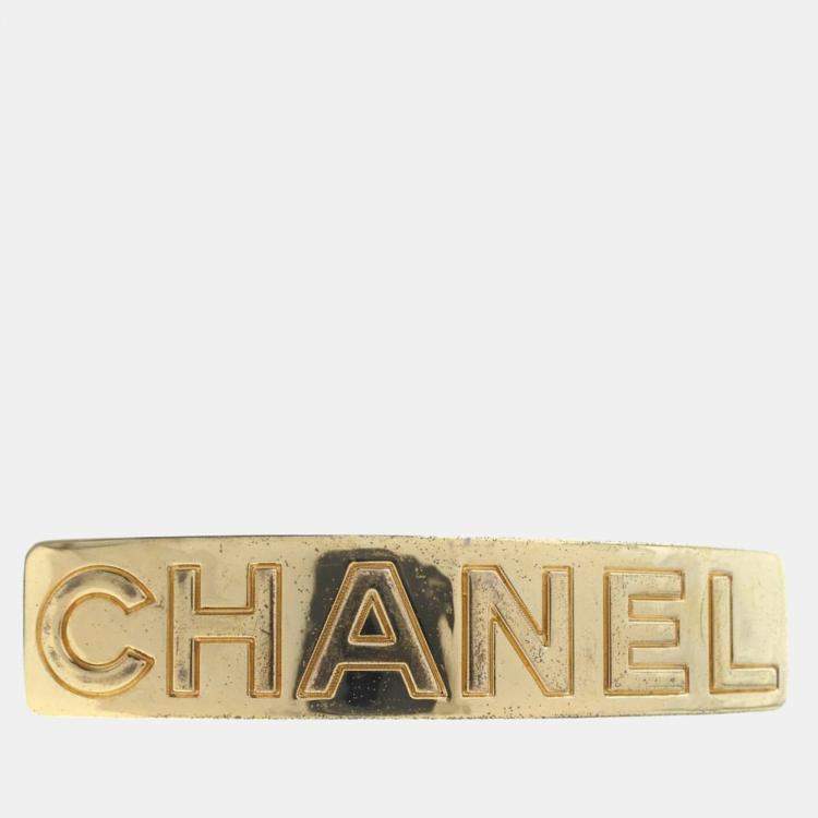Chanel Vintage Gold Plated CC Logo Hair Clip Chanel | The Luxury Closet