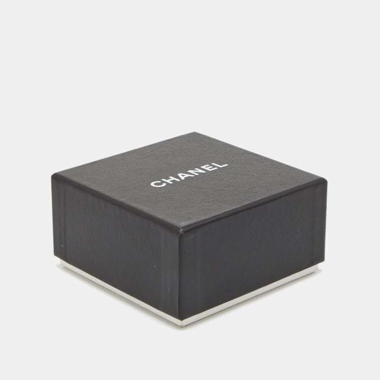 Pre Owned Chanel Black Leather Chain Link Buckle Belt 70CM