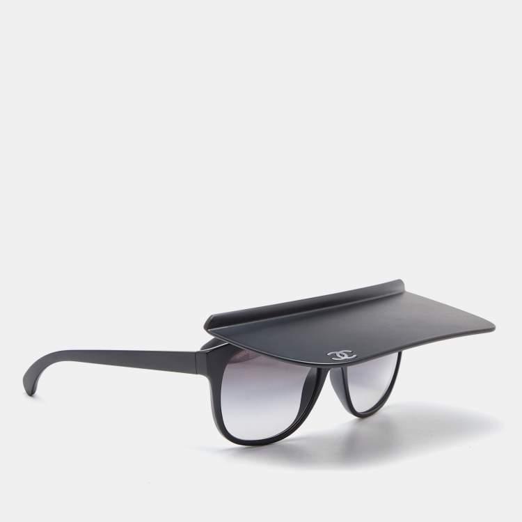 Chanel Black 71046 S5533 Shield Visor Sunglasses Chanel