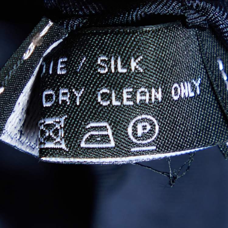 Pre Owned Chanel Black Departures Board Printed Silk Square Scarf