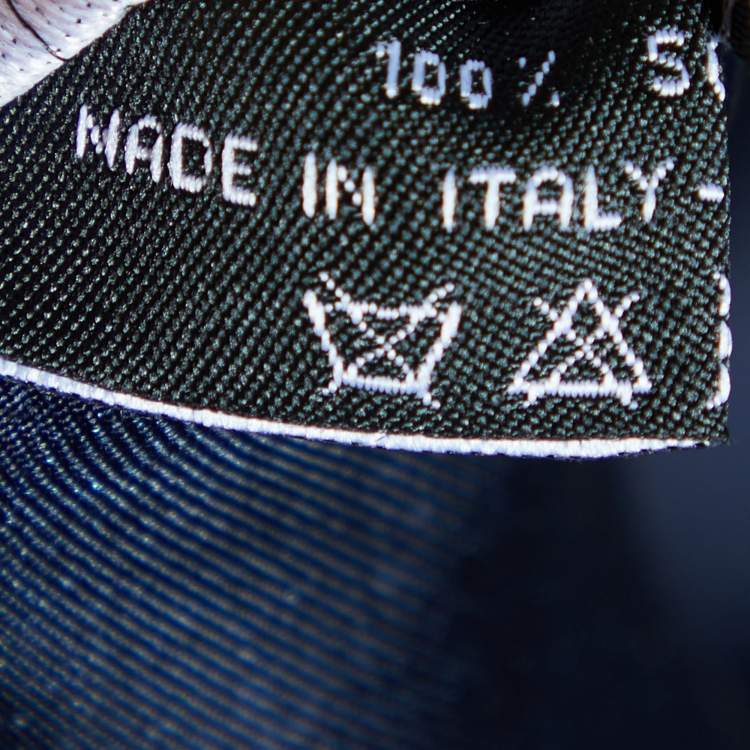 Pre Owned Chanel Black Departures Board Printed Silk Square Scarf