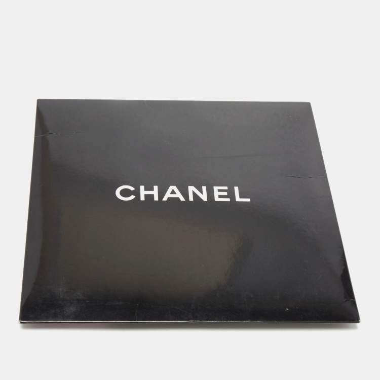 Pre Owned Chanel Pink CC Flower Print Silk Scarf