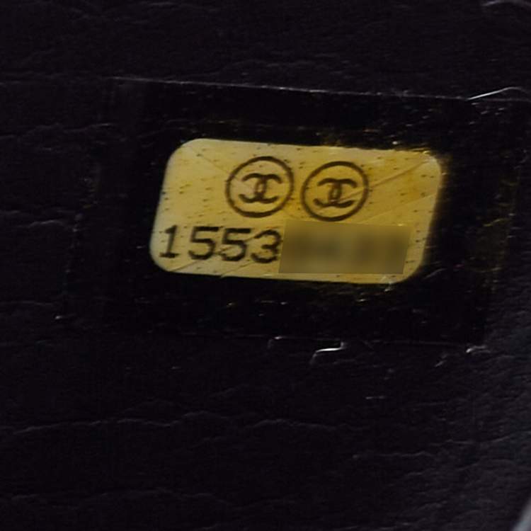 Pre Owned Chanel Black Leather Logo Ipad Mini Case