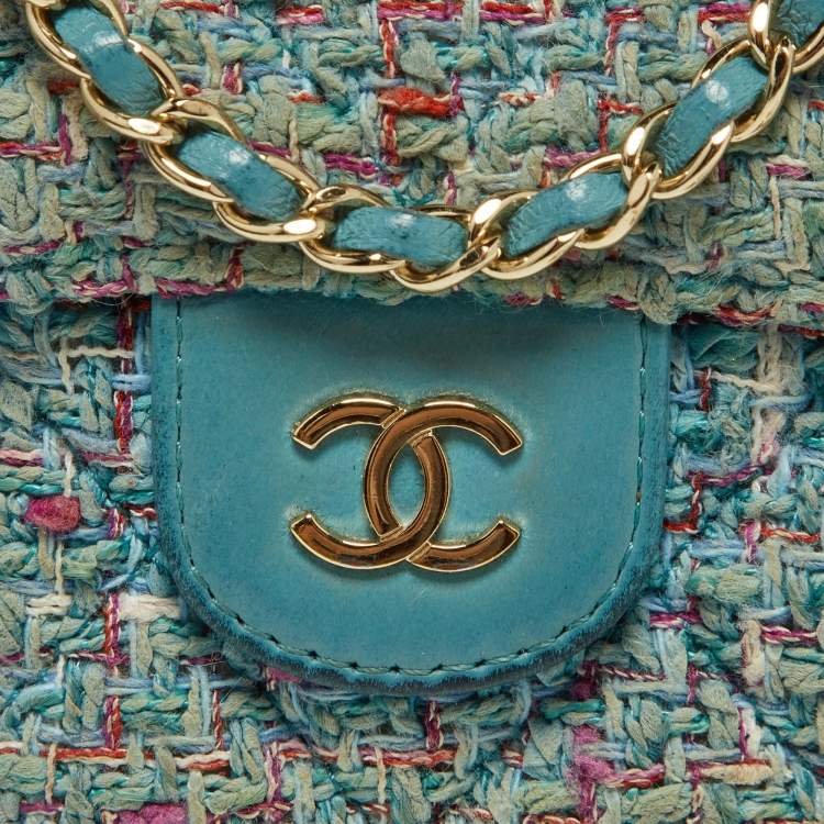 مملوكة مسبقًا غطاء آيفون 12 برو كلاسيك شانيل جلد وتويد مبطن أصفر 