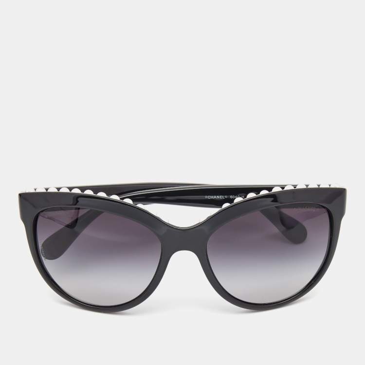 månedlige fusion Lappe Chanel Black Pearl Embellished Gradient Butterfly Sunglasses Chanel | TLC
