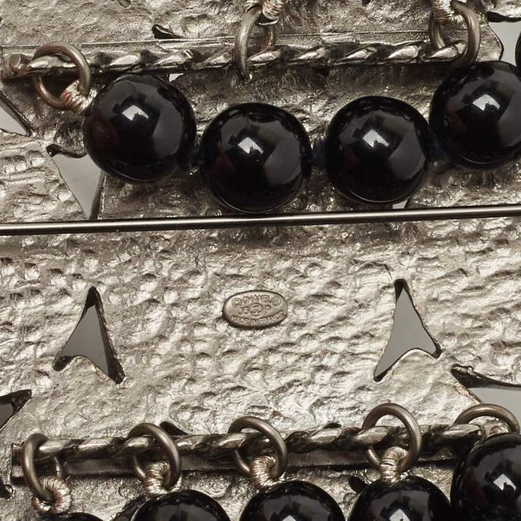 مملوكة مسبقًا Chanel Resin Beads Crystal Gunmetal Tone Belt