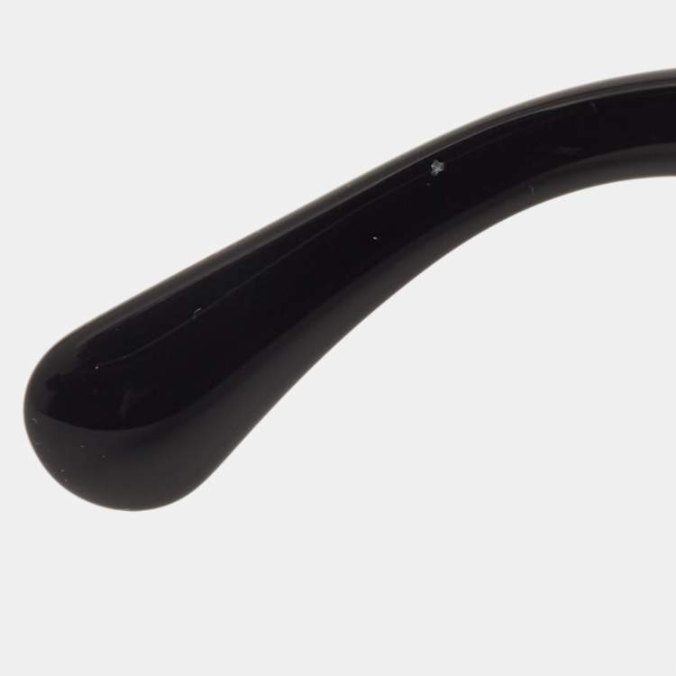 Pre Owned Chanel Black 5421-B-A CC Embellished Square Sunglasses