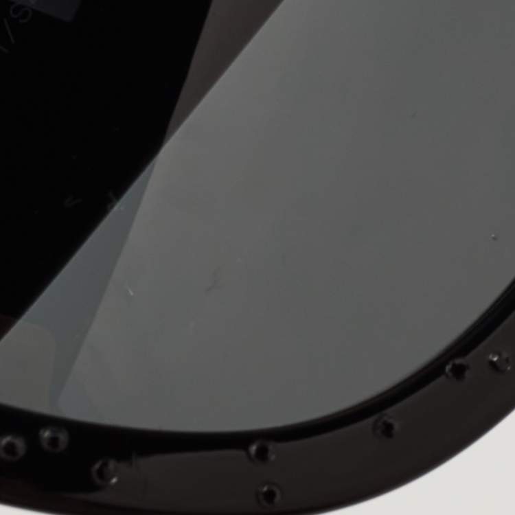 Pre Owned Chanel Black 5421-B-A CC Embellished Square Sunglasses