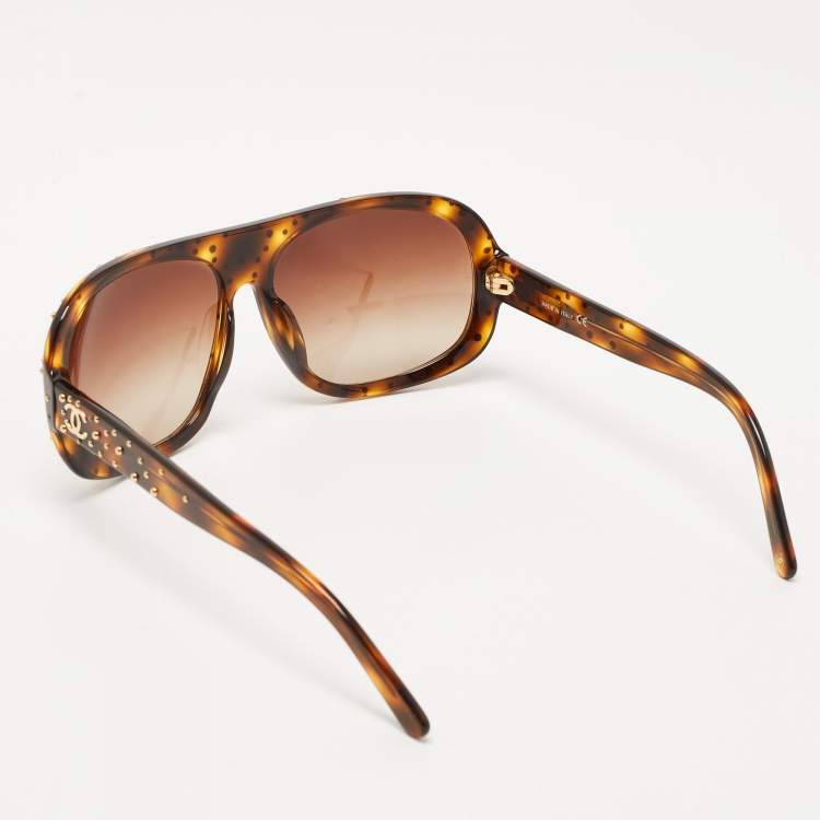 Chanel 5135 CC Studded Aviator Sunglasses