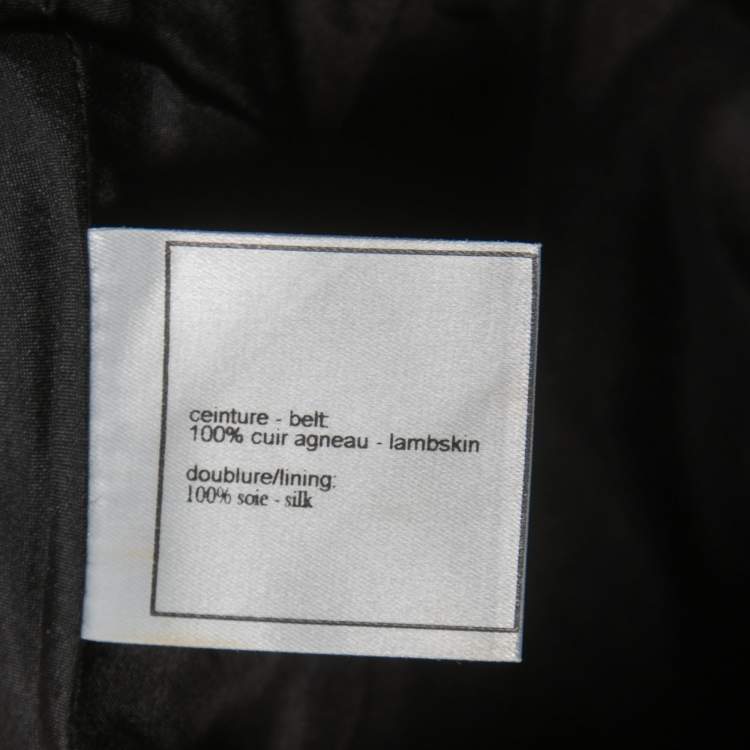 Pre Owned Chanel Black Leather Corset Belt M