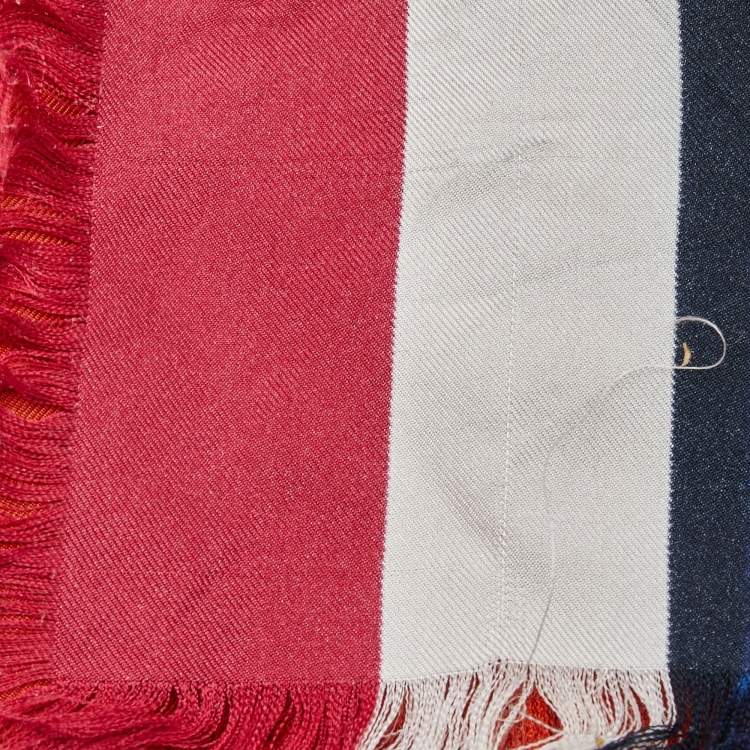 Pre Owned Chanel Multicolor Car Printed Silk Scarf