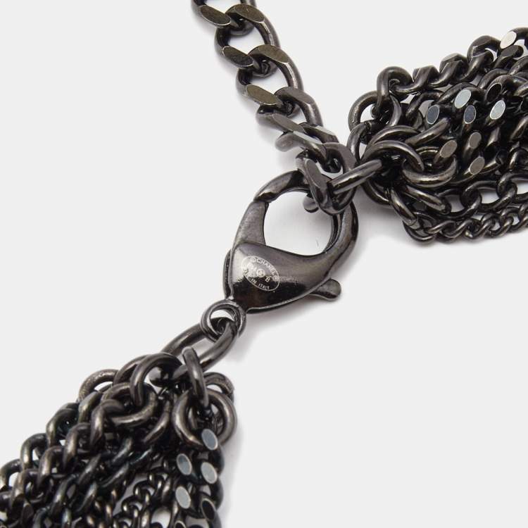 Pre Owned Chanel CC Two Tone Metal Chain Belt