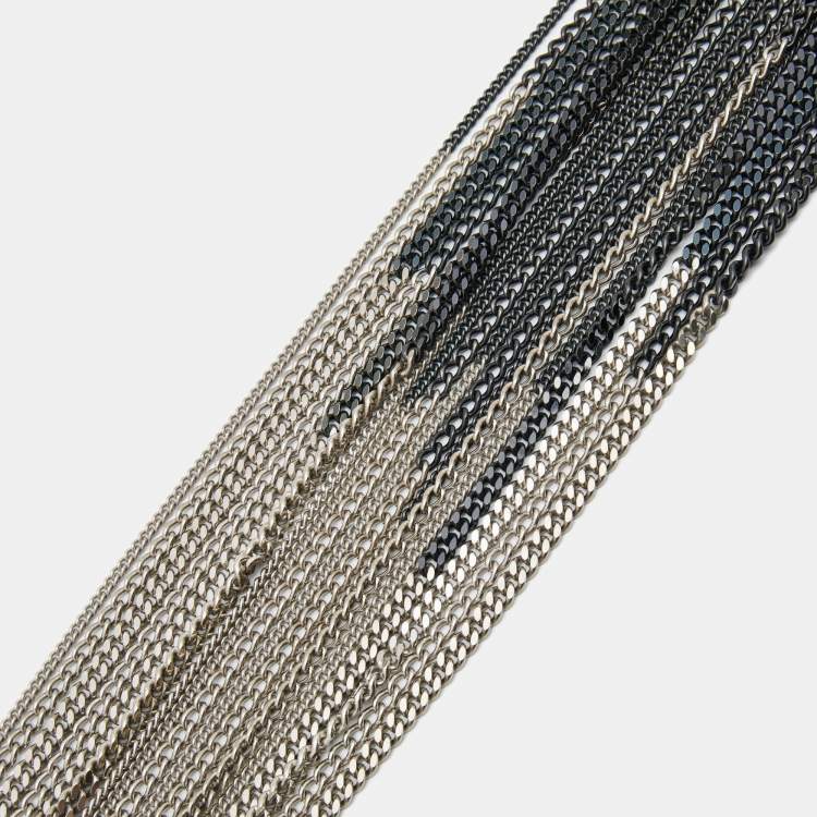 Pre Owned Chanel CC Two Tone Metal Chain Belt