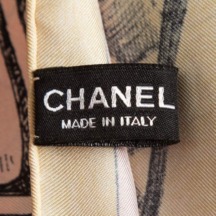 Pre Owned Chanel Multicolor Habana Cuba Print Silk Square Scarf