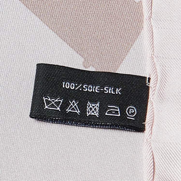 Pre Owned Chanel Multicolor Structural Logo Print Silk Square Scarf