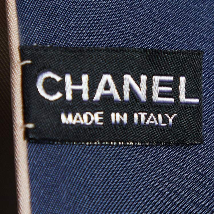 Pre Owned Chanel Multicolor Lucky Charms Print Silk Square Scarf