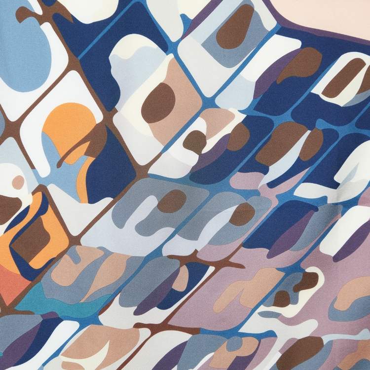 Pre Owned Chanel Multicolor Abstract Print Silk Square Scarf