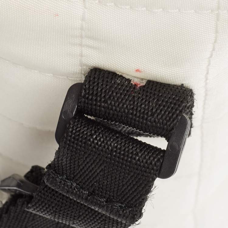 Pre Owned Chanel White Quilted Nylon Sport Line Bottle Holder