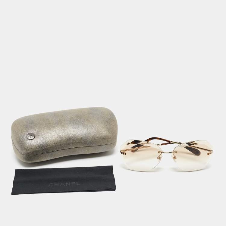 Pre Owned Chanel Beige Gradient 4220 Spring Round Sunglasses