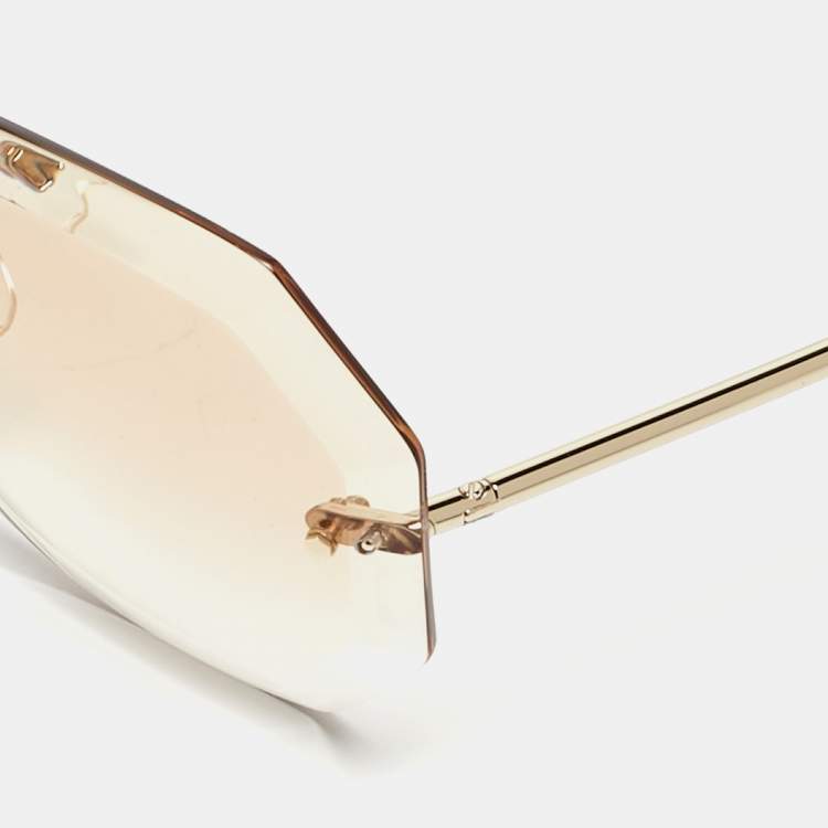 Pre Owned Chanel Beige Gradient 4220 Spring Round Sunglasses