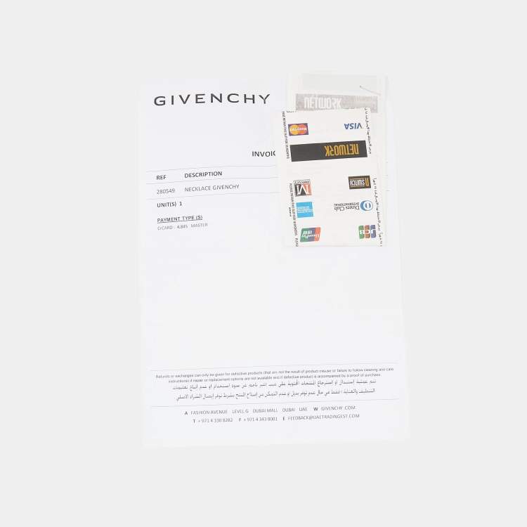 Pre Owned Givenchy Shark Tooth Two Tone Pendant Necklace