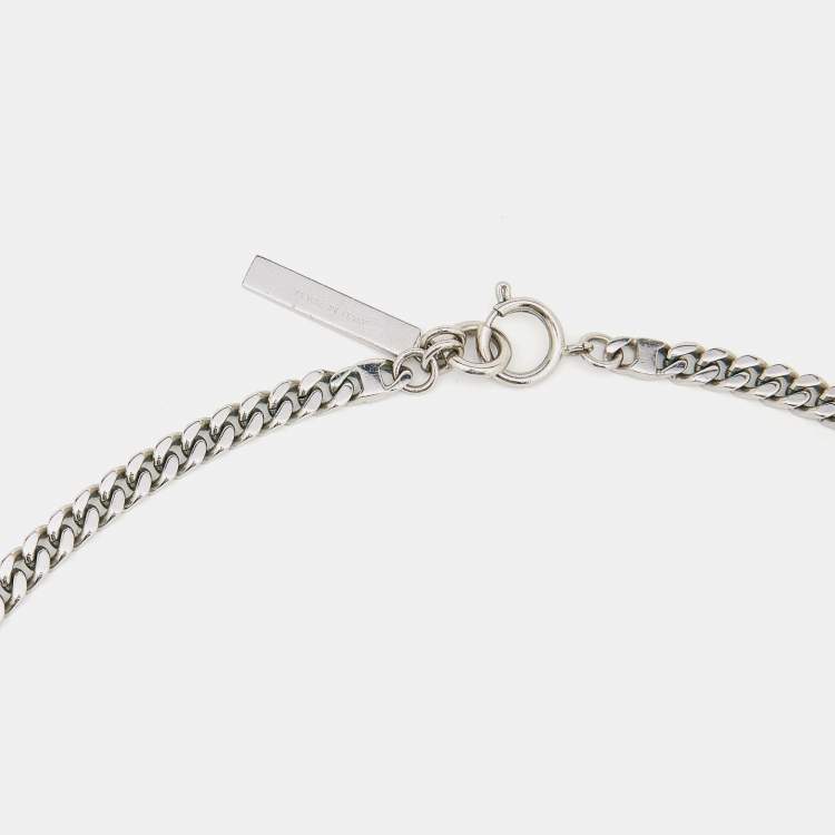Pre Owned Givenchy Shark Tooth Two Tone Pendant Necklace