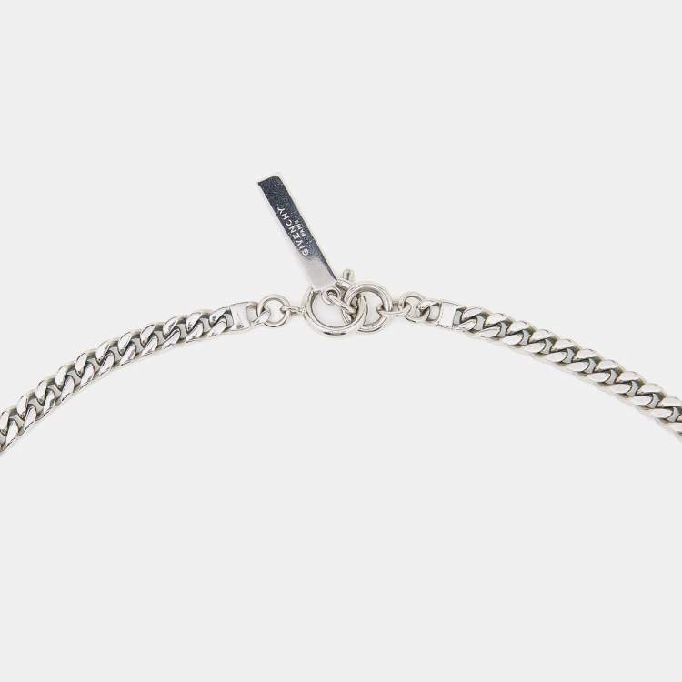 Pre Owned Givenchy Shark Tooth Two Tone Pendant Necklace