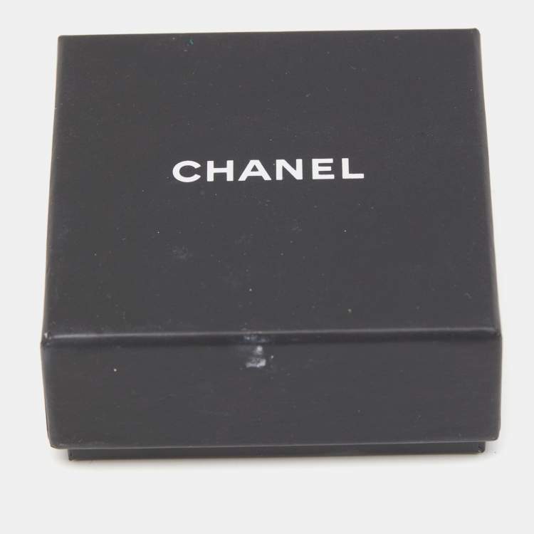 مملوكة مسبقًا Chanel Logo Crytsals Gold Tone Hair Clips