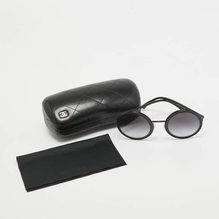 Pre Owned Chanel Black Gradient 4226 Round Sunglasses