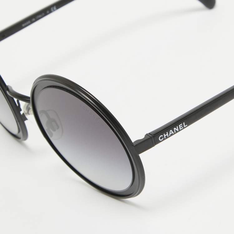 Pre Owned Chanel Black Gradient 4226 Round Sunglasses