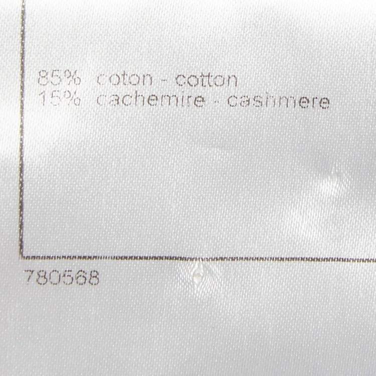 Pre Owned Chanel Black Cotton Knit Button Detail Tank Top S