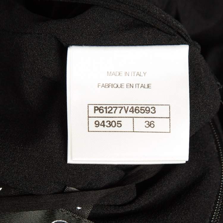 Pre Owned Chanel Black Stretch Crepe Shoulder Strap Jumpsuit S