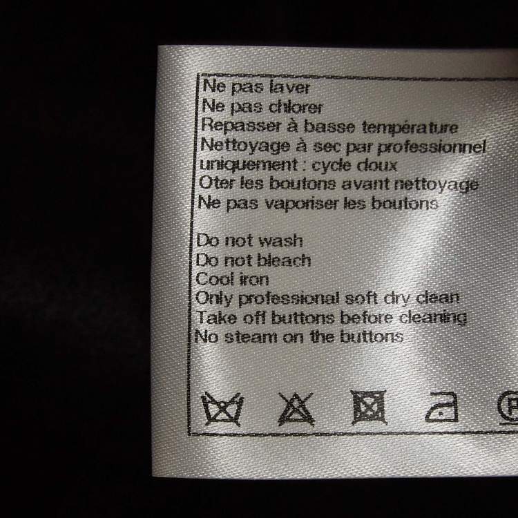 Pre Owned Chanel Black/White Lurex Houndstooth Mid-Length Coat M