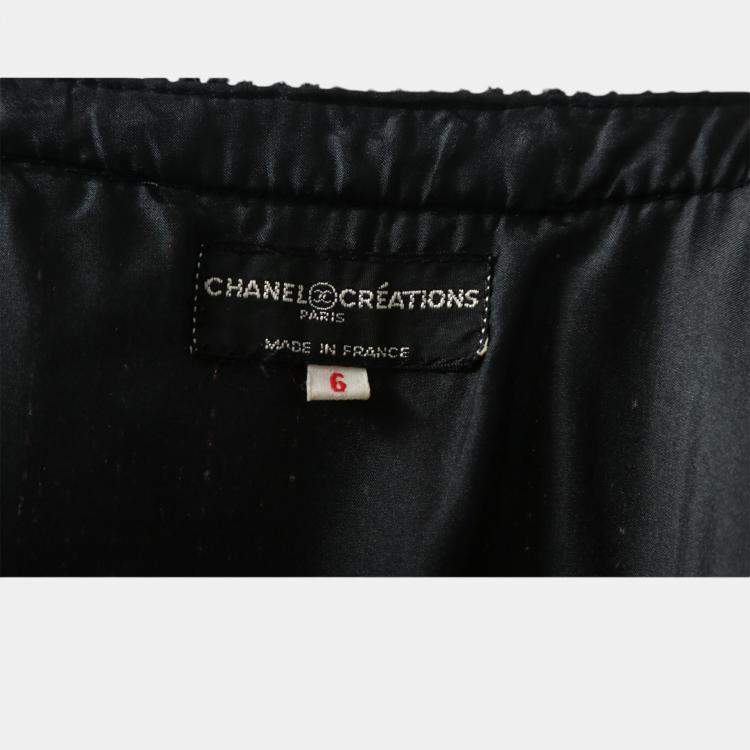 Pre Owned Chanel Red/Black Vintage Velvet Jacket M