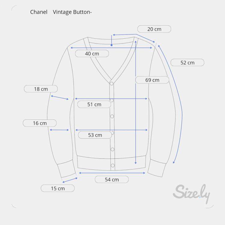 Pre Owned Chanel Red Vintage Button-Up Cardigan L