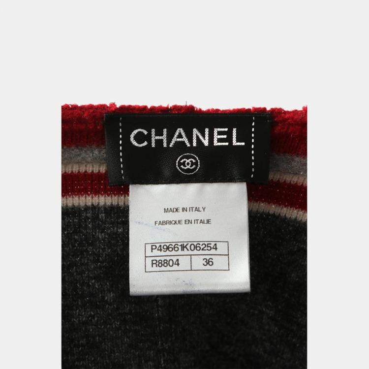 Pre Owned Chanel Tricolour Stripes Jacket S