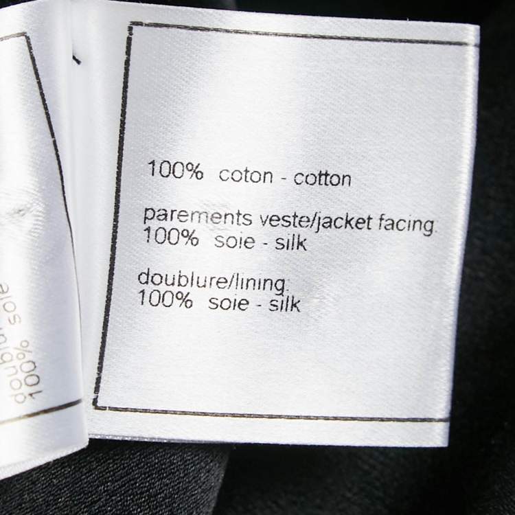 Pre Owned Chanel Black Velvet Single Breasted Blazer M