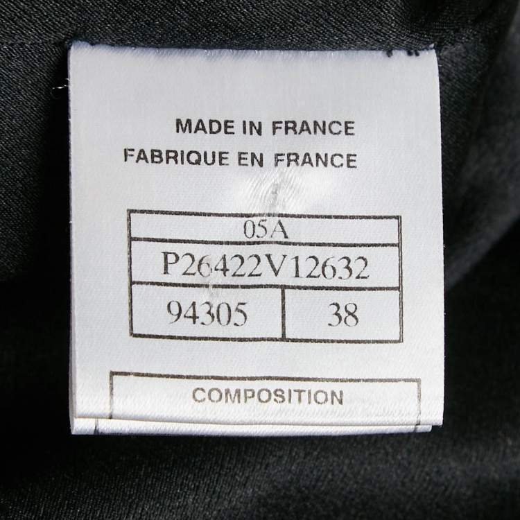 Pre Owned Chanel Black Velvet Single Breasted Blazer M