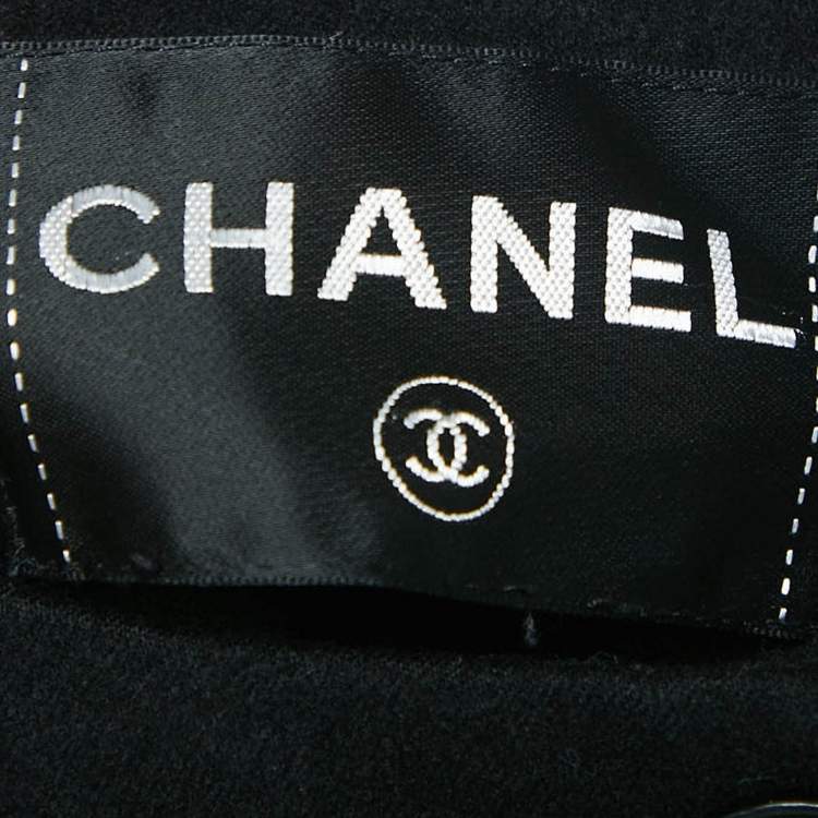 مملوكة مسبقًا Chanel Black Wool Single Breasted Vest L
