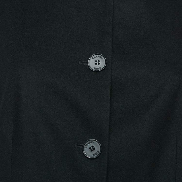 مملوكة مسبقًا Chanel Black Wool Single Breasted Vest L