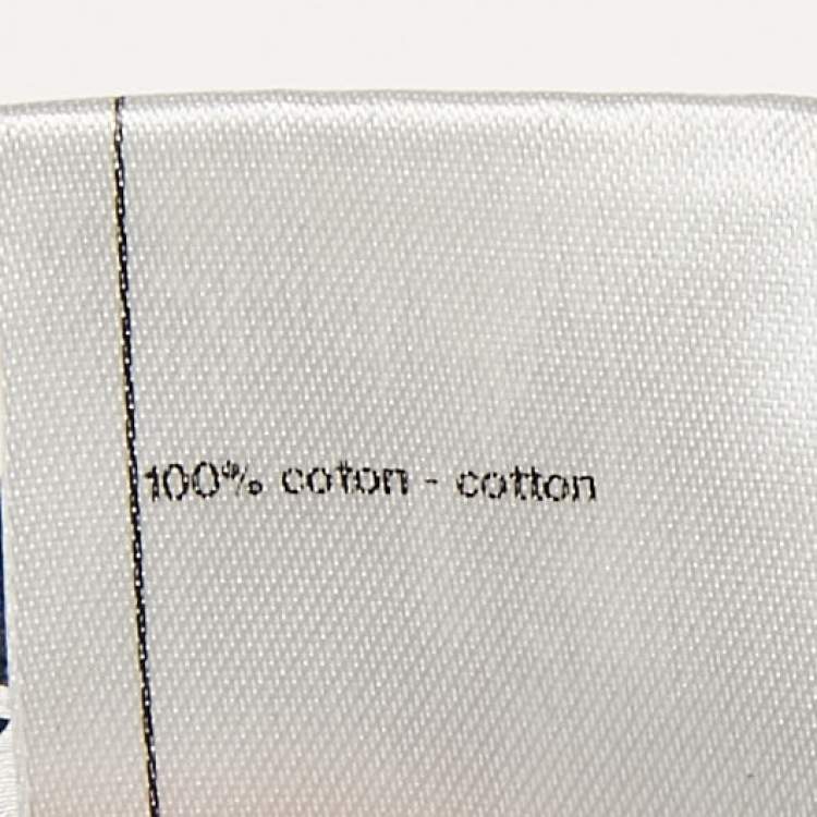 Pre Owned Chanel Charcoal Grey Check Embroidery Denim Jeans M 31"