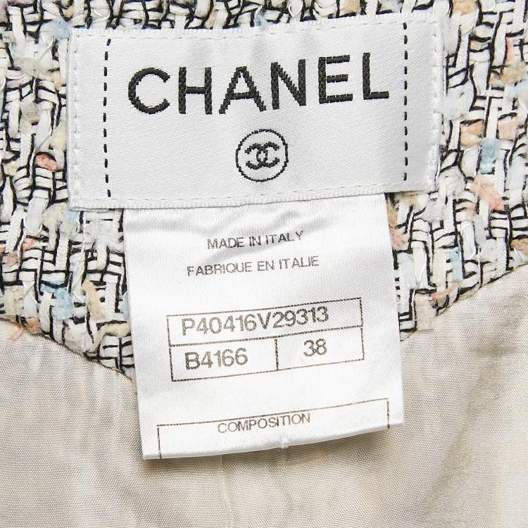 Pre Owned Chanel Multicolor Tweed Raw Edge Mini Skirt M