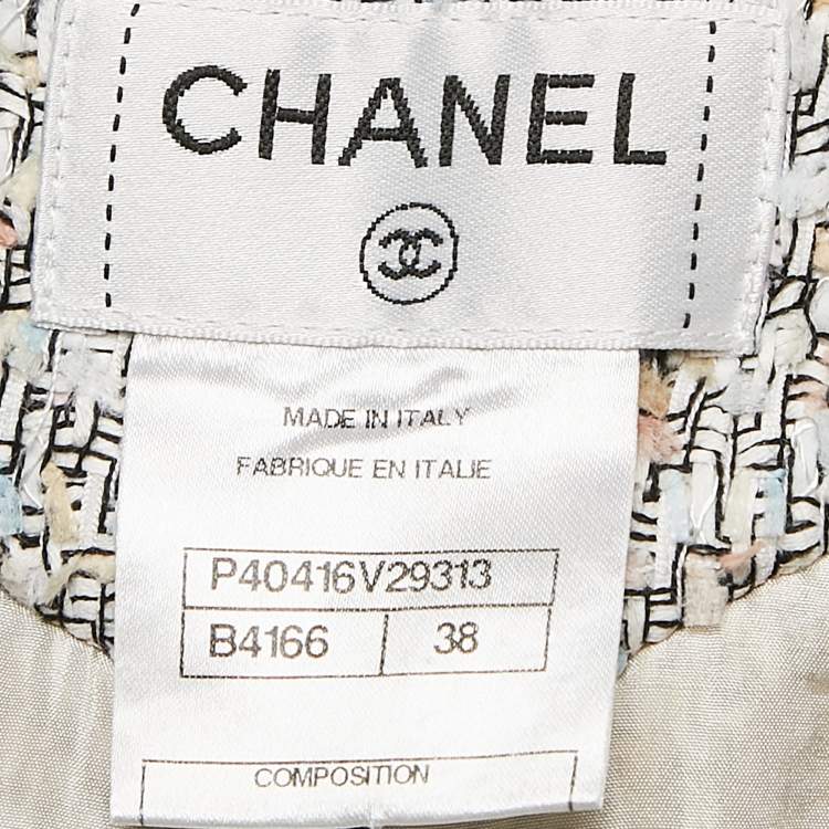 Pre Owned Chanel Multicolor Tweed Raw Edge Mini Skirt M