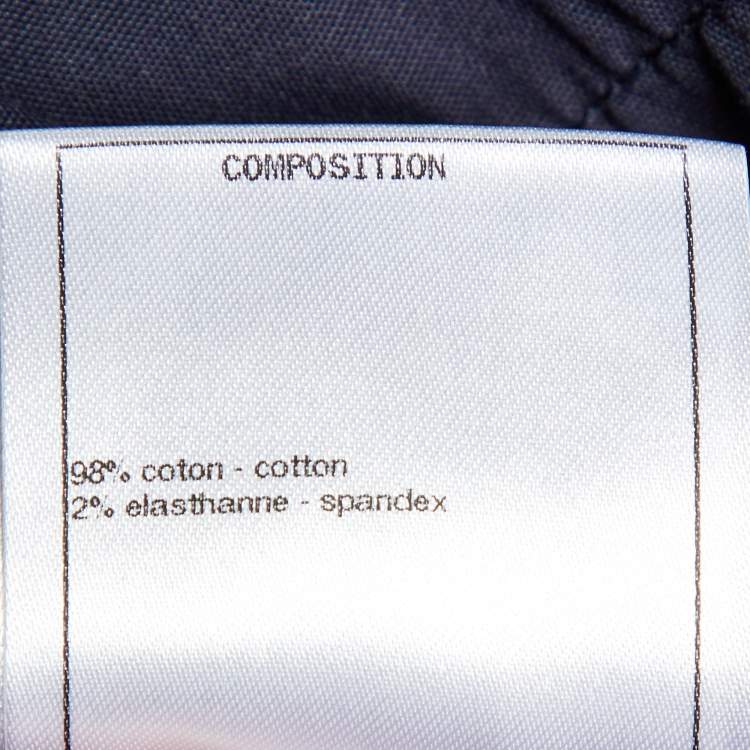 Pre Owned Chanel Blue Denim Embroidered Jeans L Waist 32"