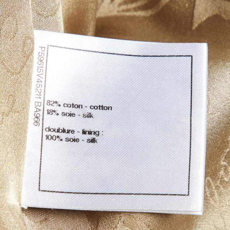 Pre Owned Chanel Beige Cotton Blend Trench Coat L