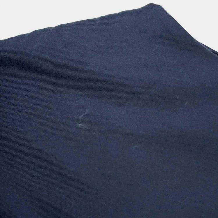 مملوكة مسبقًا Chanel Navy/White/Black Cotton CC Logo Sleeveless Shirt Size 34   Bag