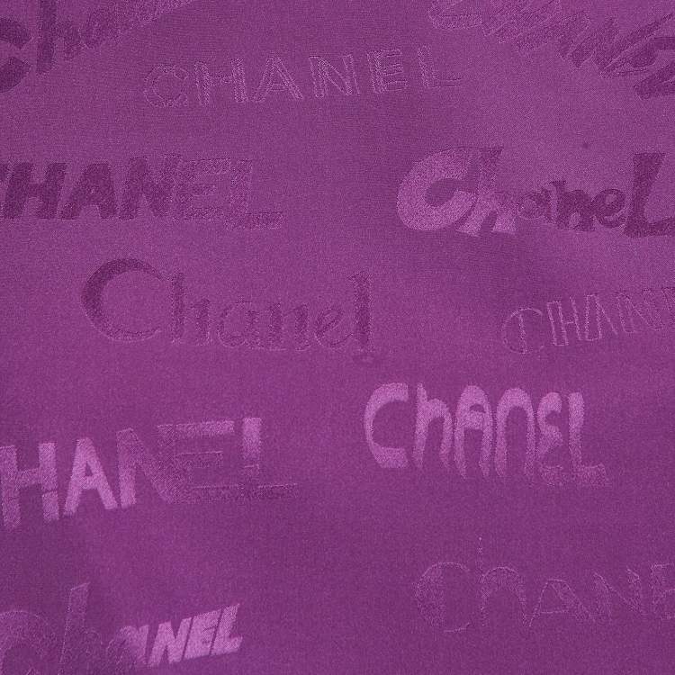 مملوكة مسبقًا Chanel Purple Jacquard Silk Ruffled Mini Dress M